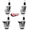 Service Caster 4'' Nylon Wheel Swivel 1-1/2'' Expanding Stem Caster Set 2 Brakes, 4PK SCC-EX20S414-NYS-2-PLB-2-112 - alternate 3